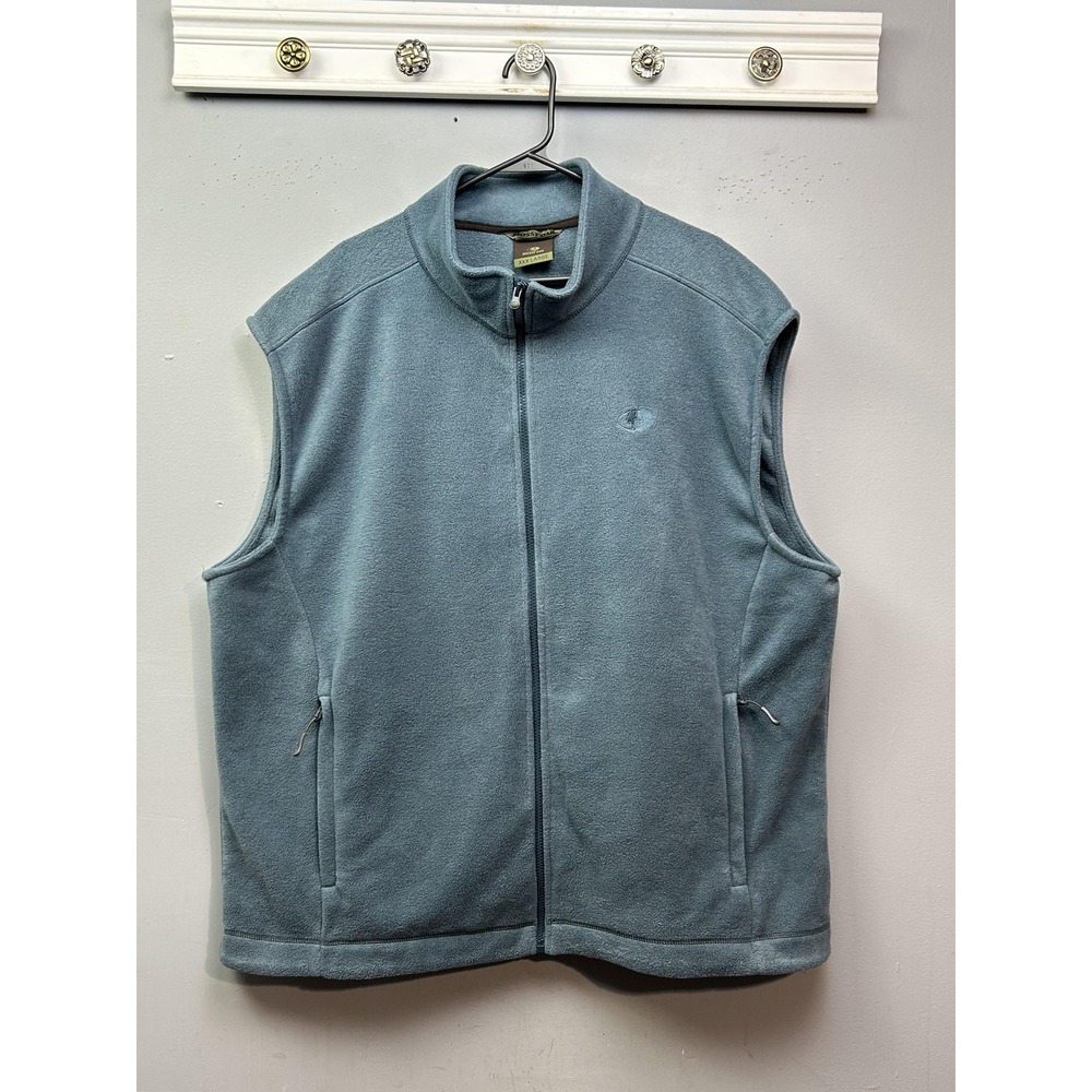 Mossy Oak Vest Mens 3XL‎ Blue Fleece Full Zip Outdoor Hunting Embroidered Logo